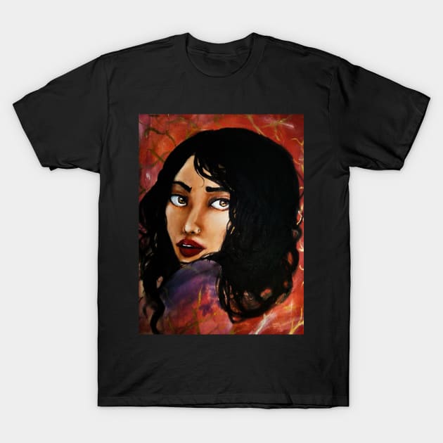 Jada (Portrait) T-Shirt by YaebaArts